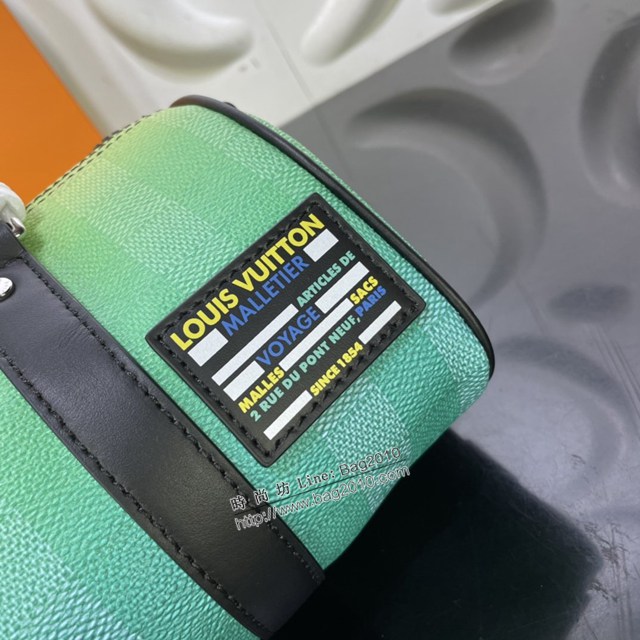 lv路易威登專櫃2022新款Keepall XS手袋 lv頂級原單條紋色調變幻手提包枕頭包 M59949 ydh4695